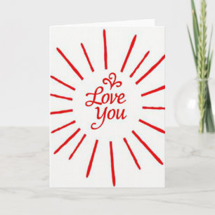 Simple Radial Love You Card