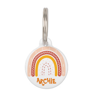 SIMPLE RAINBOW BOHO CUTE FOR MALE DOG PET TAG