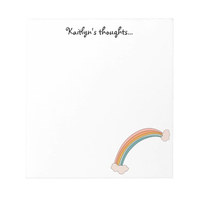 Simple rainbow brainstorming idea notepad (Front)