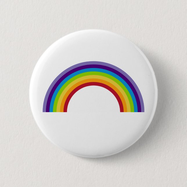 Simple Rainbow Button Badge (Front)
