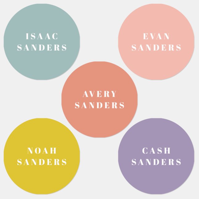 Simple Rainbow Waterproof Clothing Name (Group)