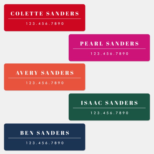 Simple Rainbow Waterproof Name (Group)