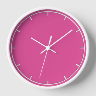Simple Raspberry Pink Wall Clock