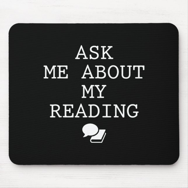 Simple reading book lover - men women - reading  mouse mat (Front)