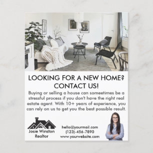 Simple Real Estate Agent Marketing Photo  Flyer