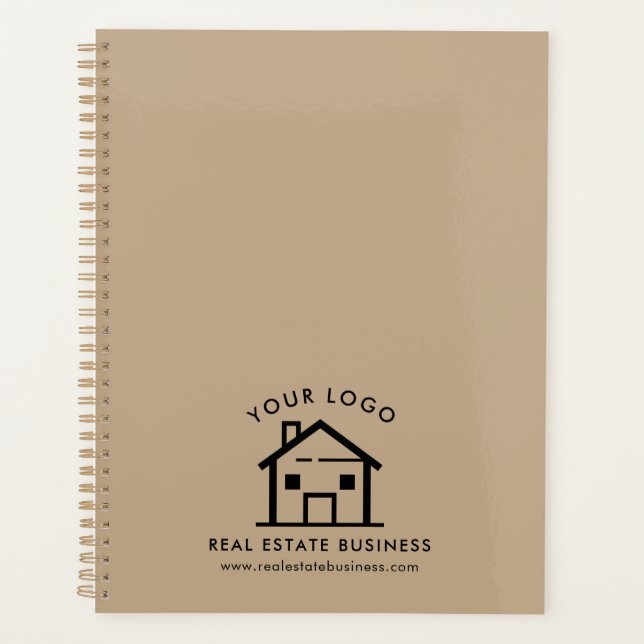 Simple Real Estate Business Logo Employees Custom Planner (Front)