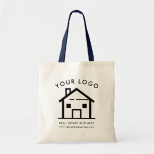 Simple Real Estate Business Logo Promo Custom Tote Bag