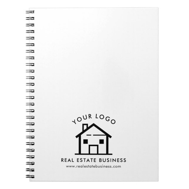Simple Real Estate Business Logo Promo Swag Notebook (Front)