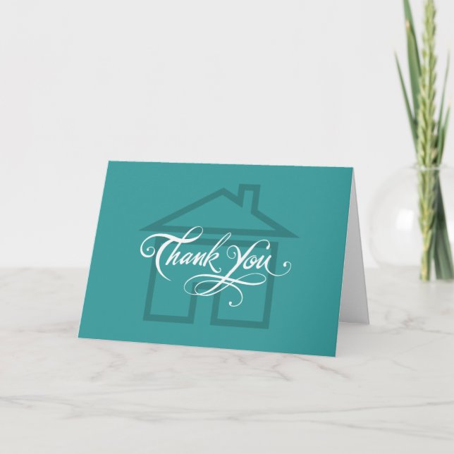 Simple Real Estate Business Thank You Cards (Front)