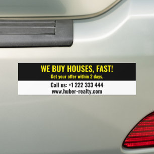 Simple Real Estate Investor Bumper Sticker