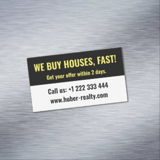Simple Real Estate Investor Magnetic Business Card
