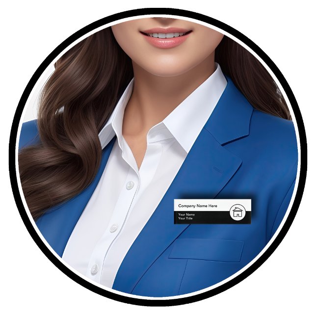Simple Real Estate Office Staff Name Tag (Creator Uploaded)