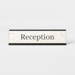 Simple Reception Desk Name Plate