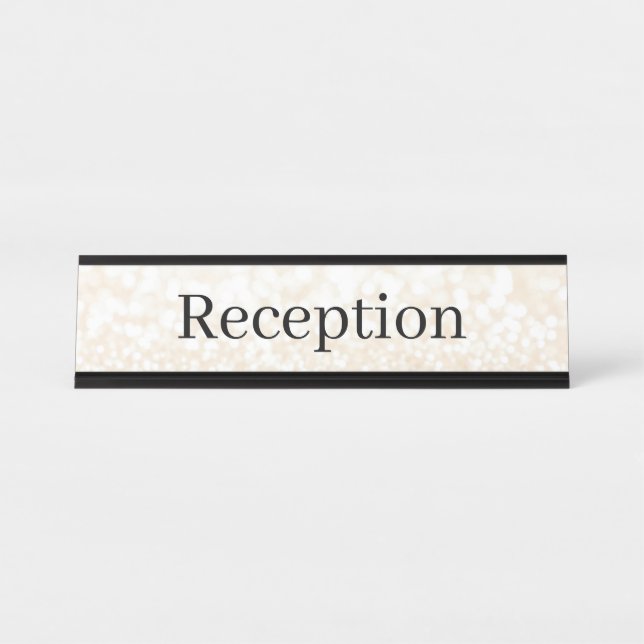 Simple Reception Desk Name Plate (Front)