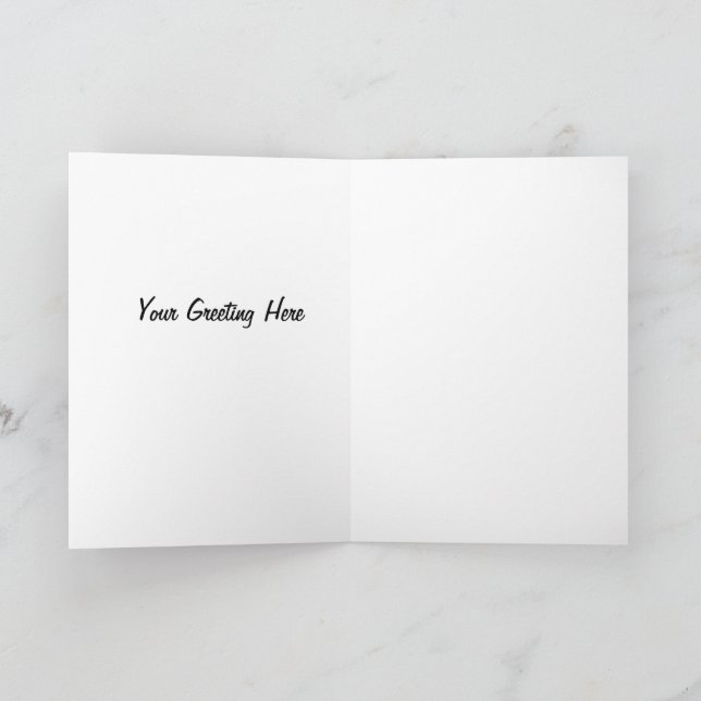 Simple Red and Green Christmas Greeting with photo Holiday Card (Inside)