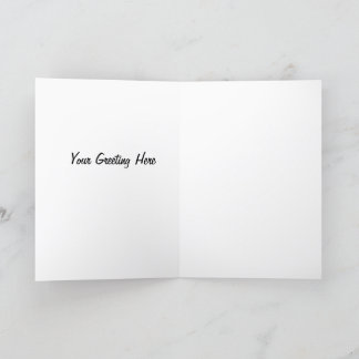 Simple Red and Green Christmas Greeting with photo Holiday Card