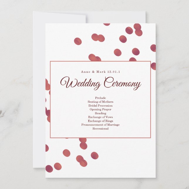Simple Red And White Wedding Invitation (Front)