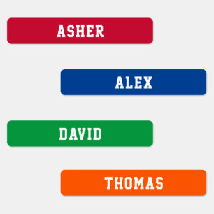 Simple Red Blue Green Orange Personalised Skinny