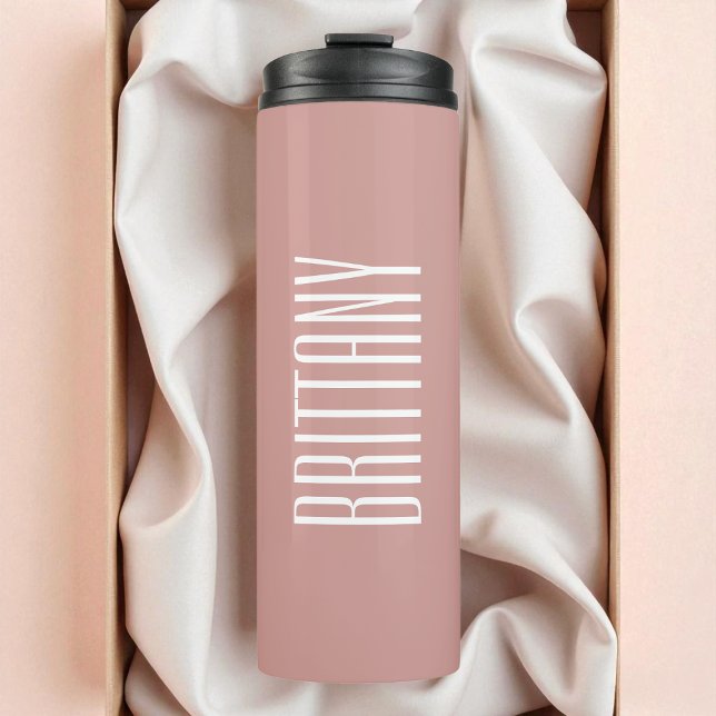 Simple Red Bridesmaid Personalised Name Minimal Thermal Tumbler (Simple Red Bridesmaid Personalized Name Minimal Thermal Tumbler)