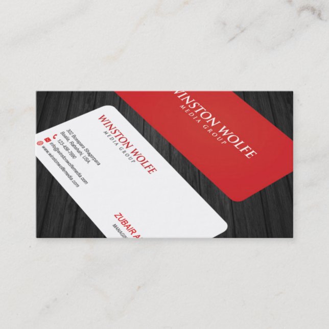 Simple Red Bussiness Card (Front)