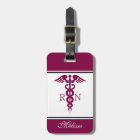 Simple Red Caduceus Nurse Medical Symbol