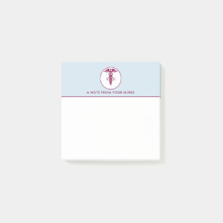 Simple Red Caduceus Nurse Medical Symbol Post-it Notes