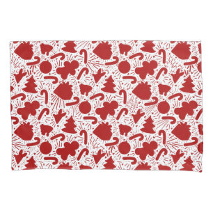 Simple Red Christmas Pattern Pillowcase