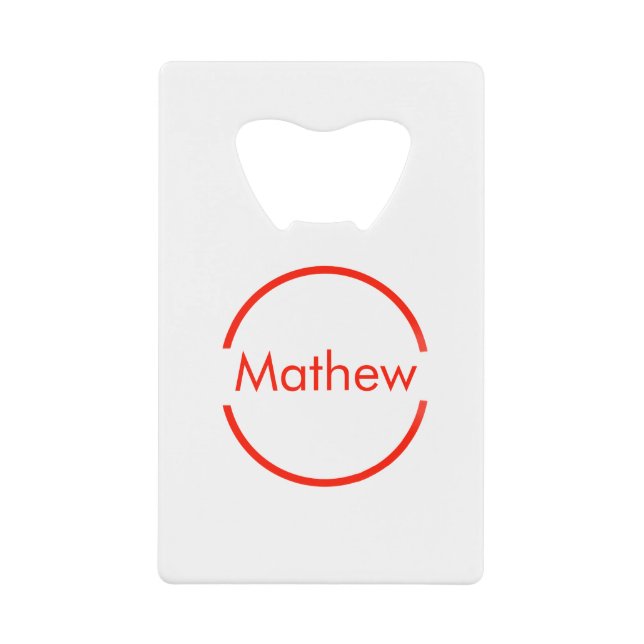 simple red circle add your name letter text (Front)