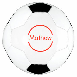simple red circle add your name letter text football