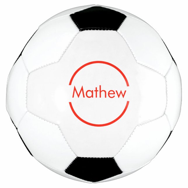 simple red circle add your name letter text football (Front)