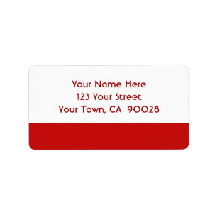 simple red colour label