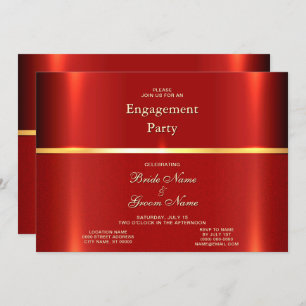Simple Red Engagement Invitation
