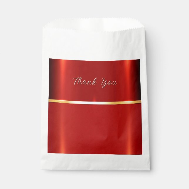 Simple Red Favour Bag (Front)