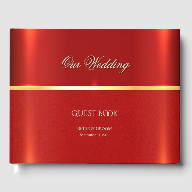 Simple Red Guest Book (Front)