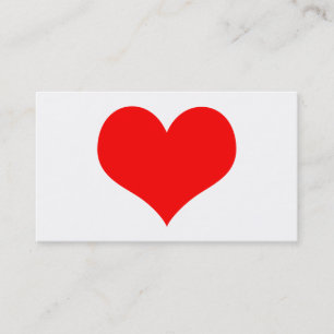 simple red heart business card