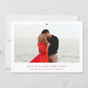 simple red heart happy valentine's day photo holiday card