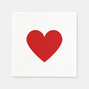 Simple Red Heart  Love Minimalist Modern Classic   Napkin