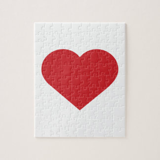 Simple Red Heart  Modern Contemporary Jigsaw Puzzle