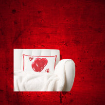 Simple Red Hearts on White Happy Valentine's Day |
