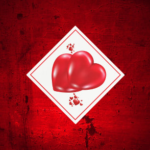 Simple Red Hearts on White Happy Valentine's Day Napkin