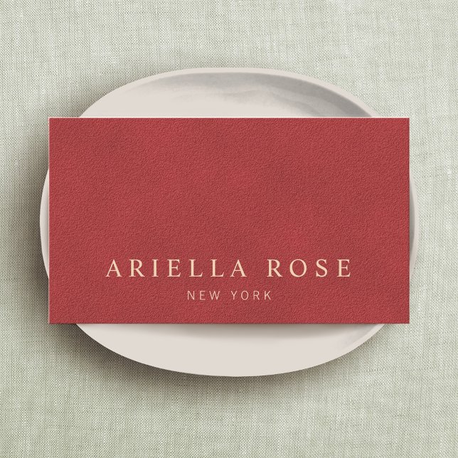 Simple Red Minimal, Elegant Vintage Professional  Business Card (Creator Uploaded)