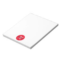 Simple Red Monogrammed