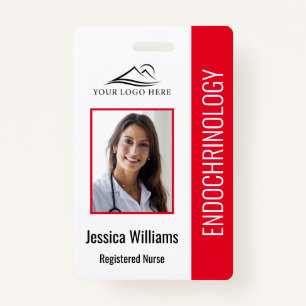Simple Red Nursing  ID Badge