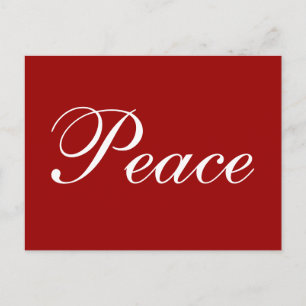 Simple Red Peace Holiday Business Postcard