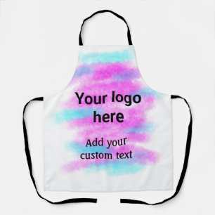 Simple red pi watercolor add your logo custom text apron