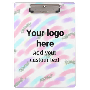 Simple red pi watercolor add your logo custom text clipboard