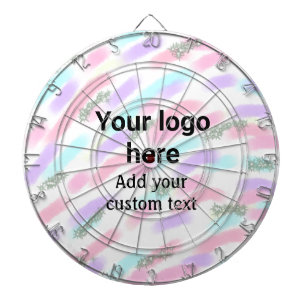 Simple red pi watercolor add your logo custom text dartboard