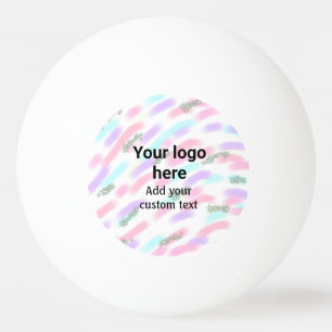Simple red pi watercolor add your logo custom text ping pong ball