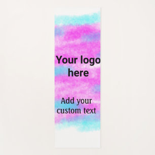 Simple red pi watercolor add your logo custom text yoga mat