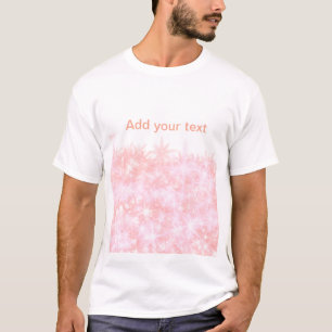 Simple red pink glitt sparkle stars add your text T-Shirt